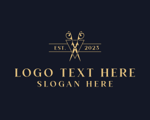 Shears - Elegant Salon Scissors logo design