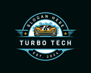 Turbo - Automotive Car Wash  Detailing logo design