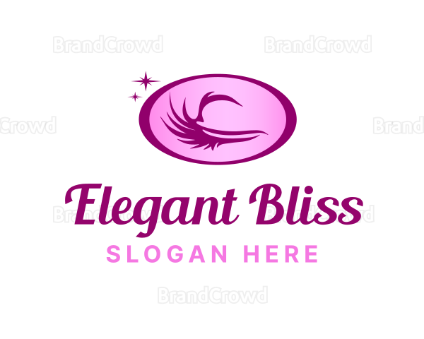 Feminine Sparkle Eyelashes Logo