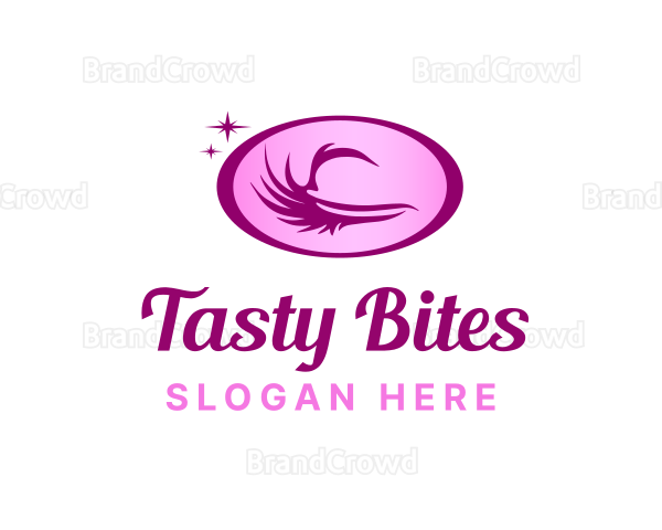 Feminine Sparkle Eyelashes Logo