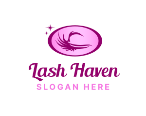 Feminine Sparkle Eyelashes  logo design