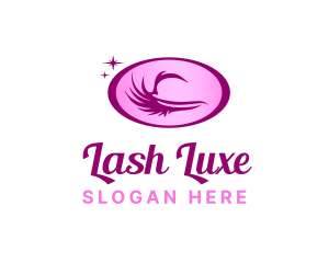 Feminine Sparkle Eyelashes  logo design