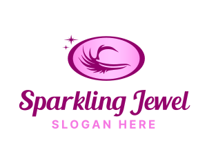 Feminine Sparkle Eyelashes  logo design