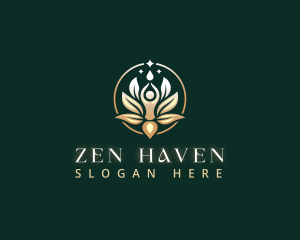 Lotus Holistic Zen Yoga logo design