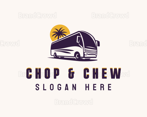 Road Trip Bus Vehicle Logo
