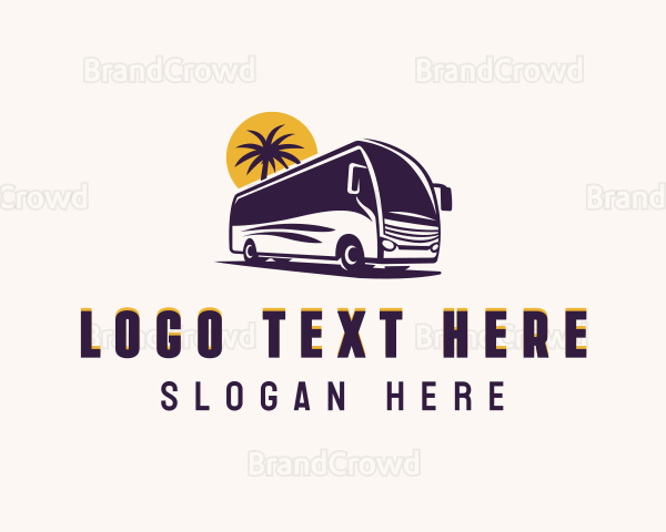 Road Trip Bus Vehicle Logo