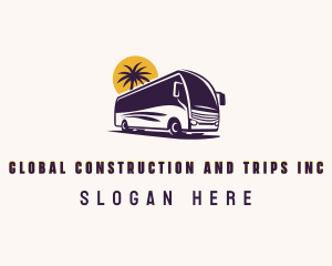 Road Trip Bus Vehicle logo design