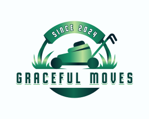 Lawn Mower Landscaping Logo