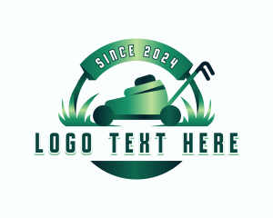 Farm - Lawn Mower Landscaping logo design