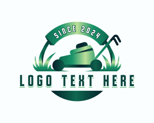 Lawn Mower Landscaping Logo