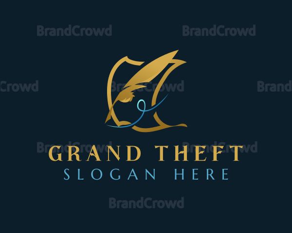 Feather Quill Writing Logo