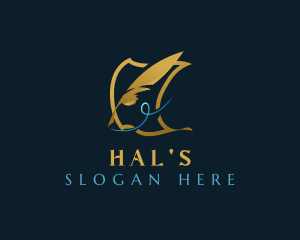 Feather Quill Writing Logo