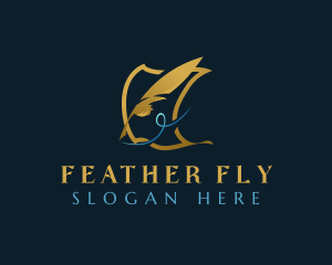 Feather Quill Writing logo design