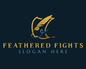 Feather Quill Writing logo design