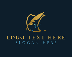 Feather Quill Writing Logo