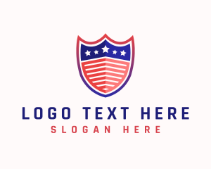 Shield - USA Shield Flag logo design