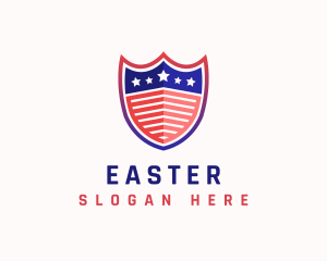 USA Shield Flag logo design