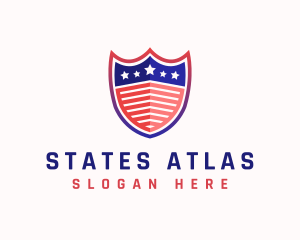 USA Shield Flag logo design