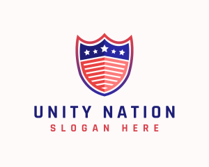 USA Shield Flag logo design