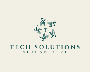 Elegant Leaf Planting Logo