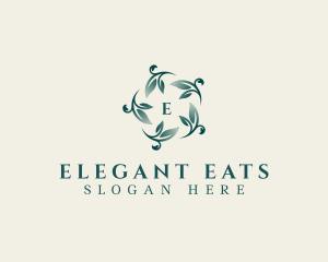 Elegant Leaf Planting logo design