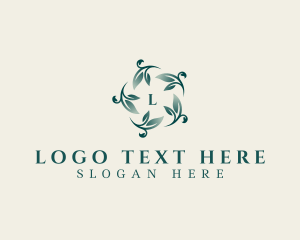 Vegan - Elegant Leaf Planting logo design