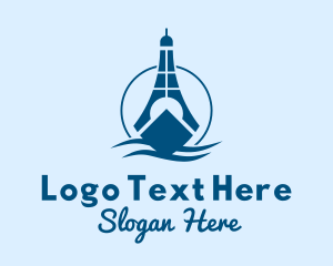 Tower - Sea Lighthouse Ship logo design