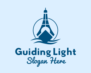 Sea Lighthouse Ship logo design