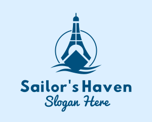 Sea Lighthouse Ship logo design