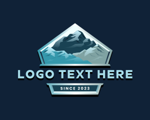Explore - Mountain Glacier Alpine logo design