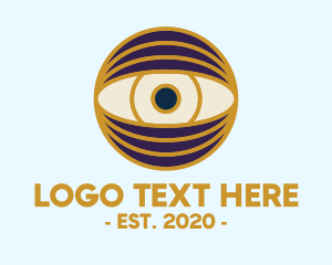 Spy - Creative Eye Globe logo design