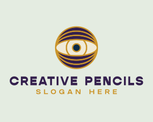 Creative Eye Globe logo design