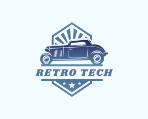 Retro Car Vehicle logo design