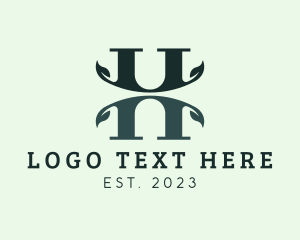 Flower - Leaf Gardening Letter H logo design