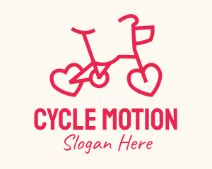 Red Bike Heart logo design