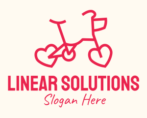 Red Bike Heart logo design