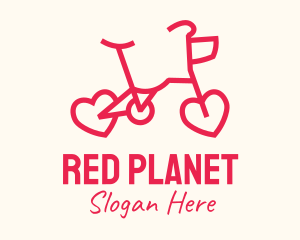 Red Bike Heart logo design