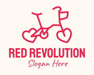 Red Bike Heart logo design