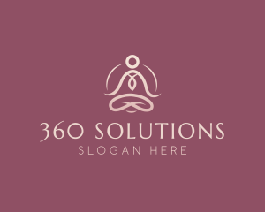 Lotus Pose Meditation logo design