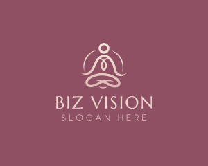 Lotus Pose Meditation logo design