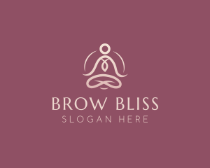 Lotus Pose Meditation logo design