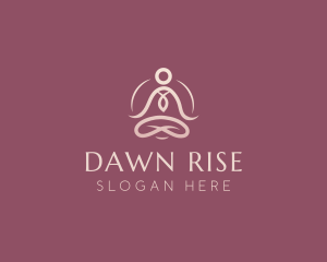 Lotus Pose Meditation logo design