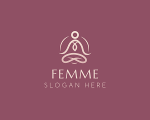 Lotus Pose Meditation logo design