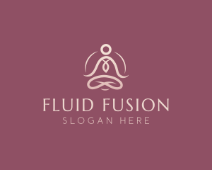 Lotus Pose Meditation logo design