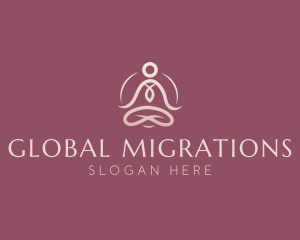 Lotus Pose Meditation logo design