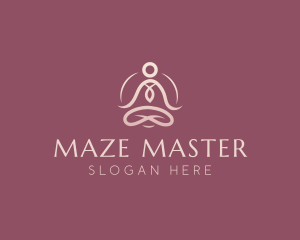 Lotus Pose Meditation logo design