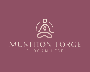 Lotus Pose Meditation logo design