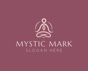 Lotus Pose Meditation logo design