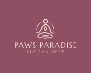 Lotus Pose Meditation logo design