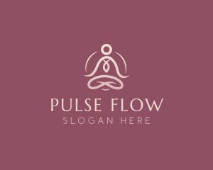 Lotus Pose Meditation logo design